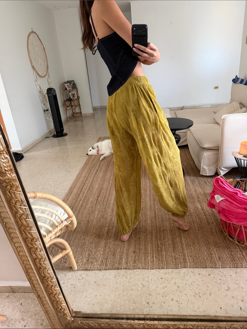 Maeve Olive Green Drawstring Harem Pants